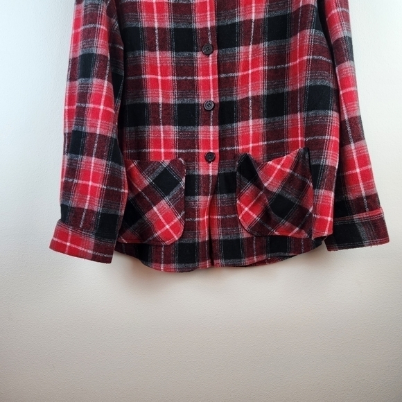 Softworks Women's plaid button down Shacket shirt Size Large - Picture 2 of 6